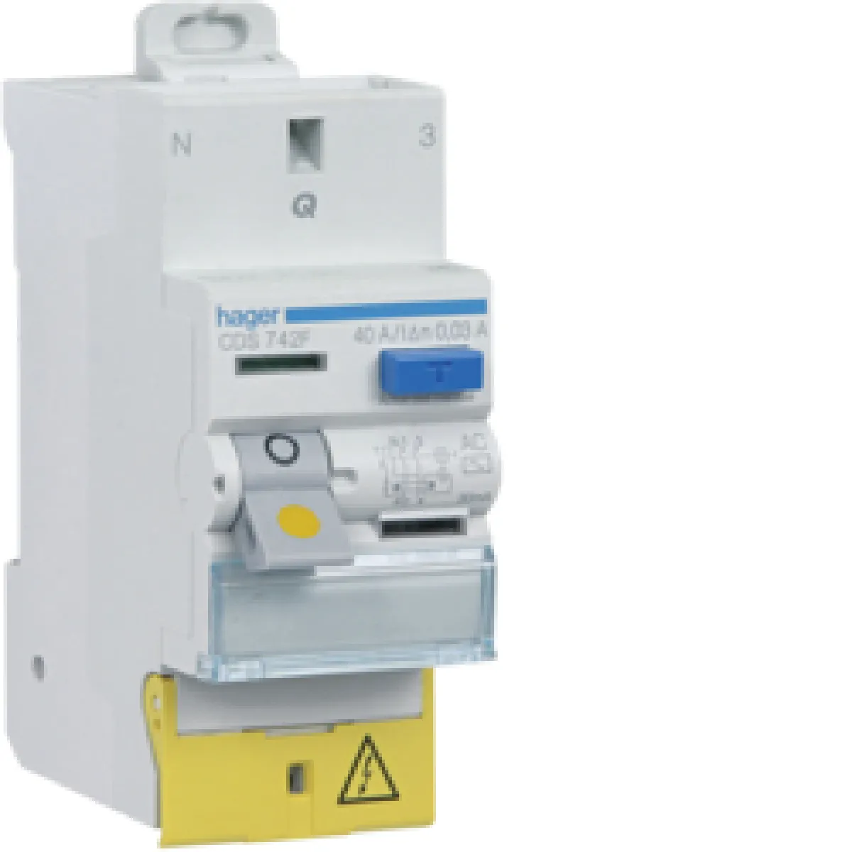 Generique Interrupteur Différentiel Hager - 63A - 30 Ma - 2 Pôles - Type A - Vis / Vis - Bd - Image 2