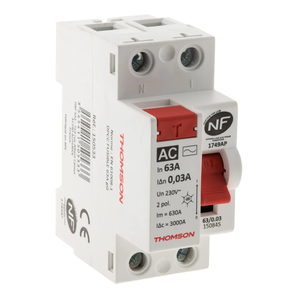 Thomson Interrupteur Différentiel Type AC - vue 4