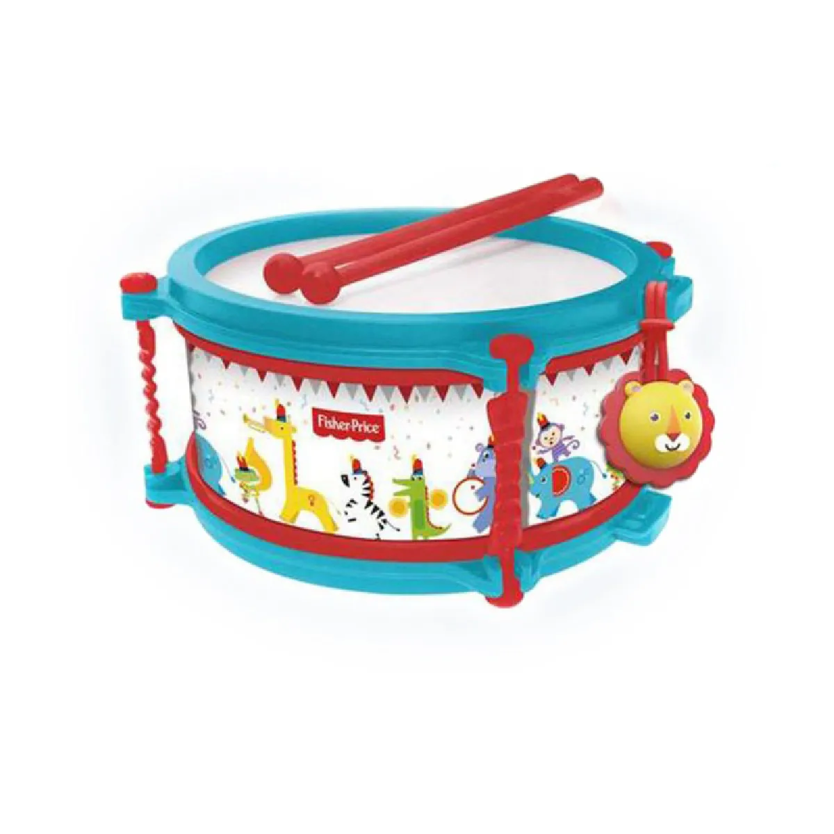 Fisher price tambour animaux enfant - multicolore