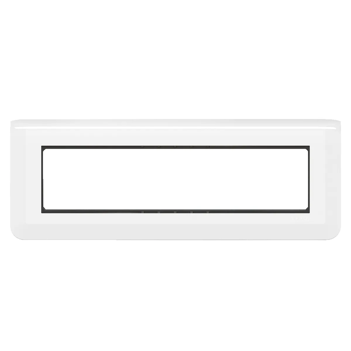 Non Communiqué Blanc (Ral 9003), Brillant Plaque De Finition + Support 8 Modules Mosaic - Blanc - Legrand - Image 4