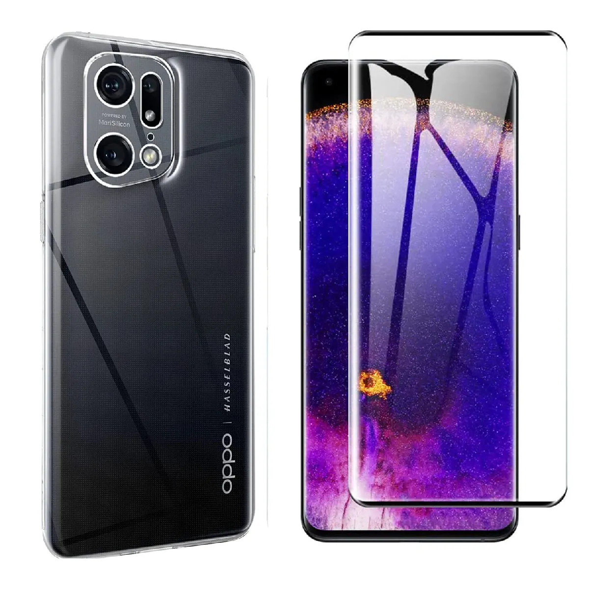 Xeptio Noir Coque Protection Intégrale 360° Oppo Find X5 5G