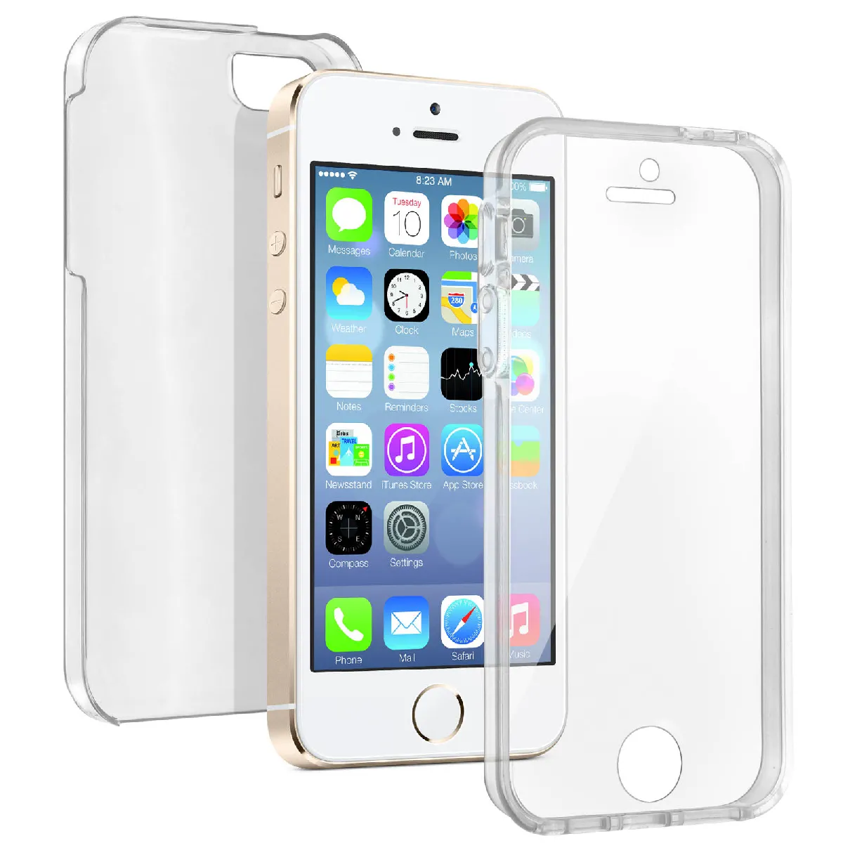 Avizar Coque Intégrale Apple Iphone Se, 5 Et 5S - Protection Avant Arrière Transparent