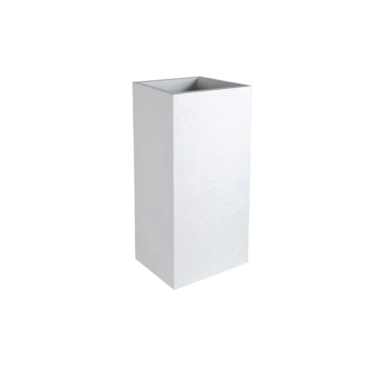 Eda - Pot de fleurs carré Graphit - 80 cm - 31 L - Blanc - Image 3