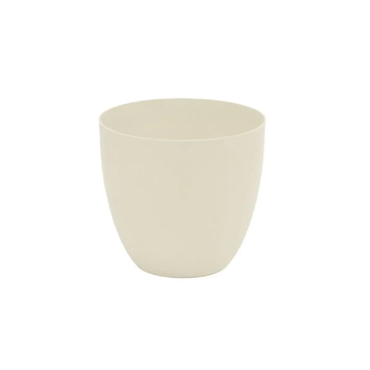 Plastiken pot de fleurs rond écru