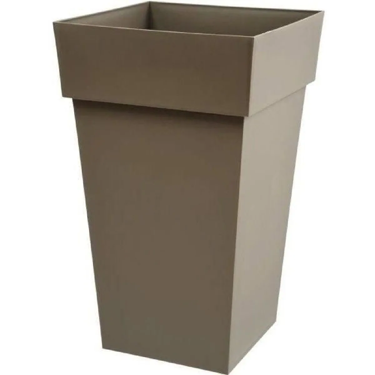 Eda Plastiques Toscane - Pot De Fleurs Haut - Taupe