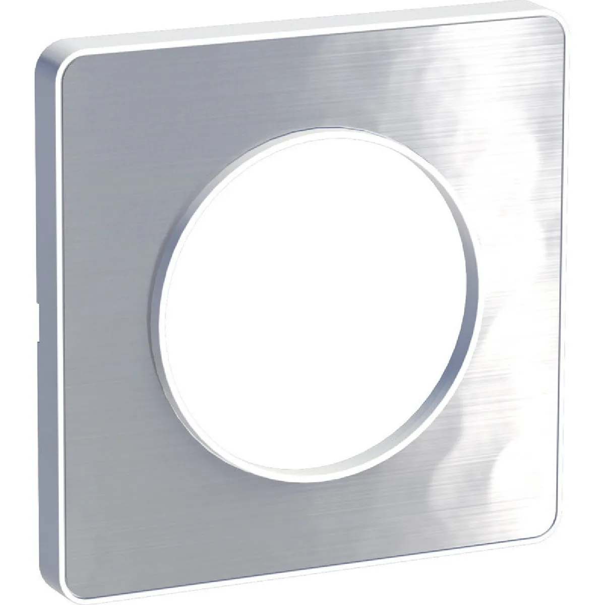 Schneider Electric Plaque de finition 1 poste Aluminium