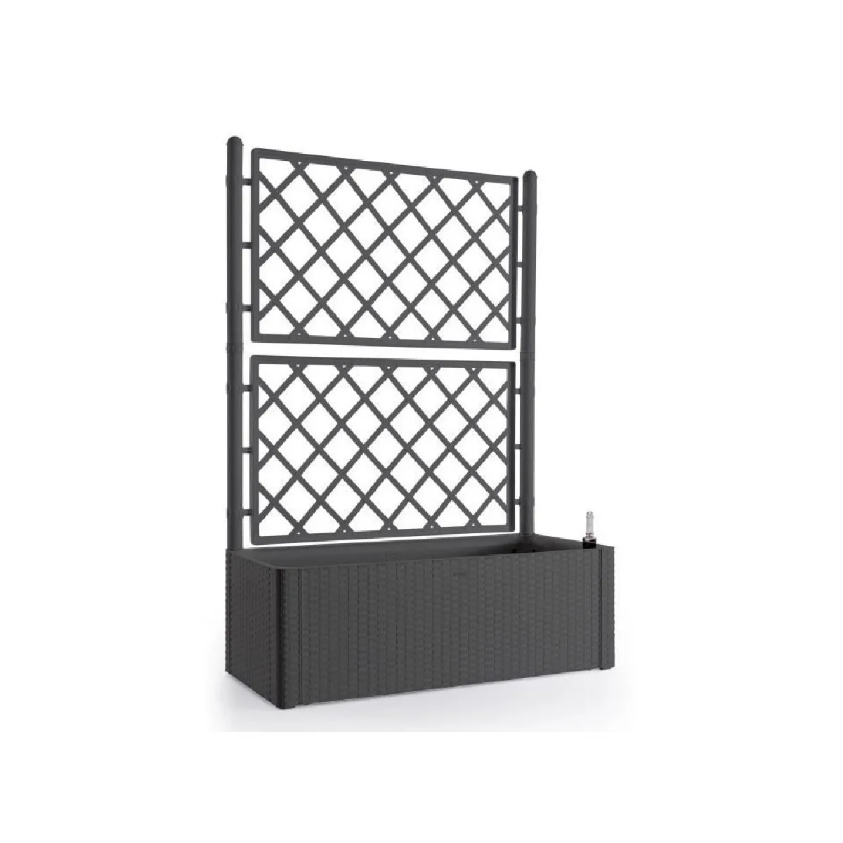 Bac à fleur Ethica rectangulaire 80 cm avec treillis - vue 4