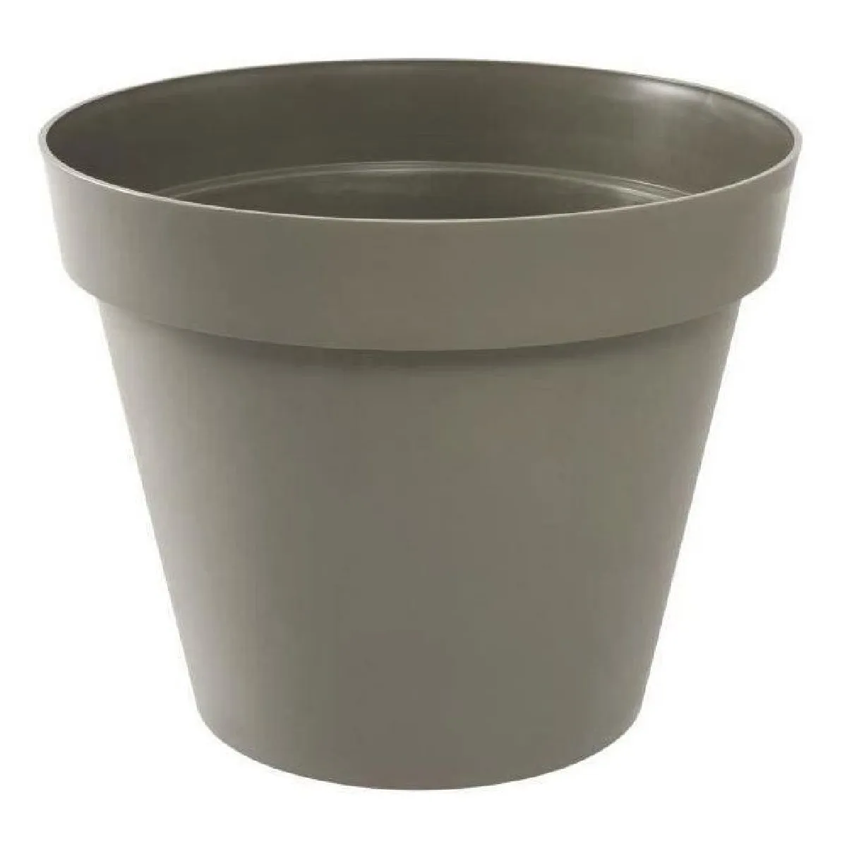 Eda Plastiques Toscane Pot De Fleurs Rond - Taupe
