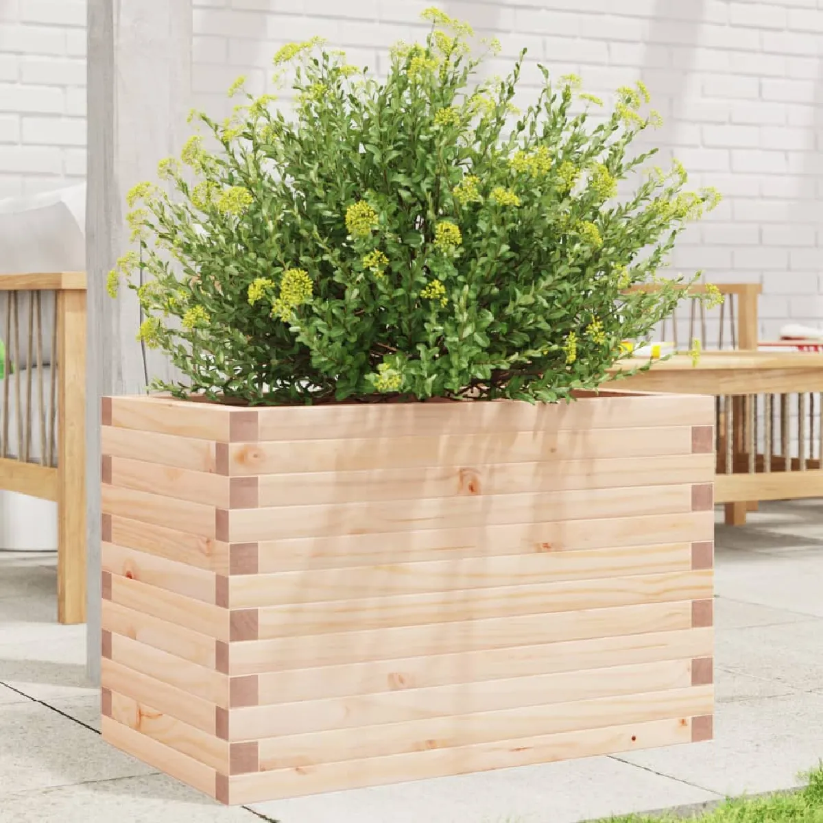 Vidaxl Jardinière bois de pin massif 70x40x45,5 cm