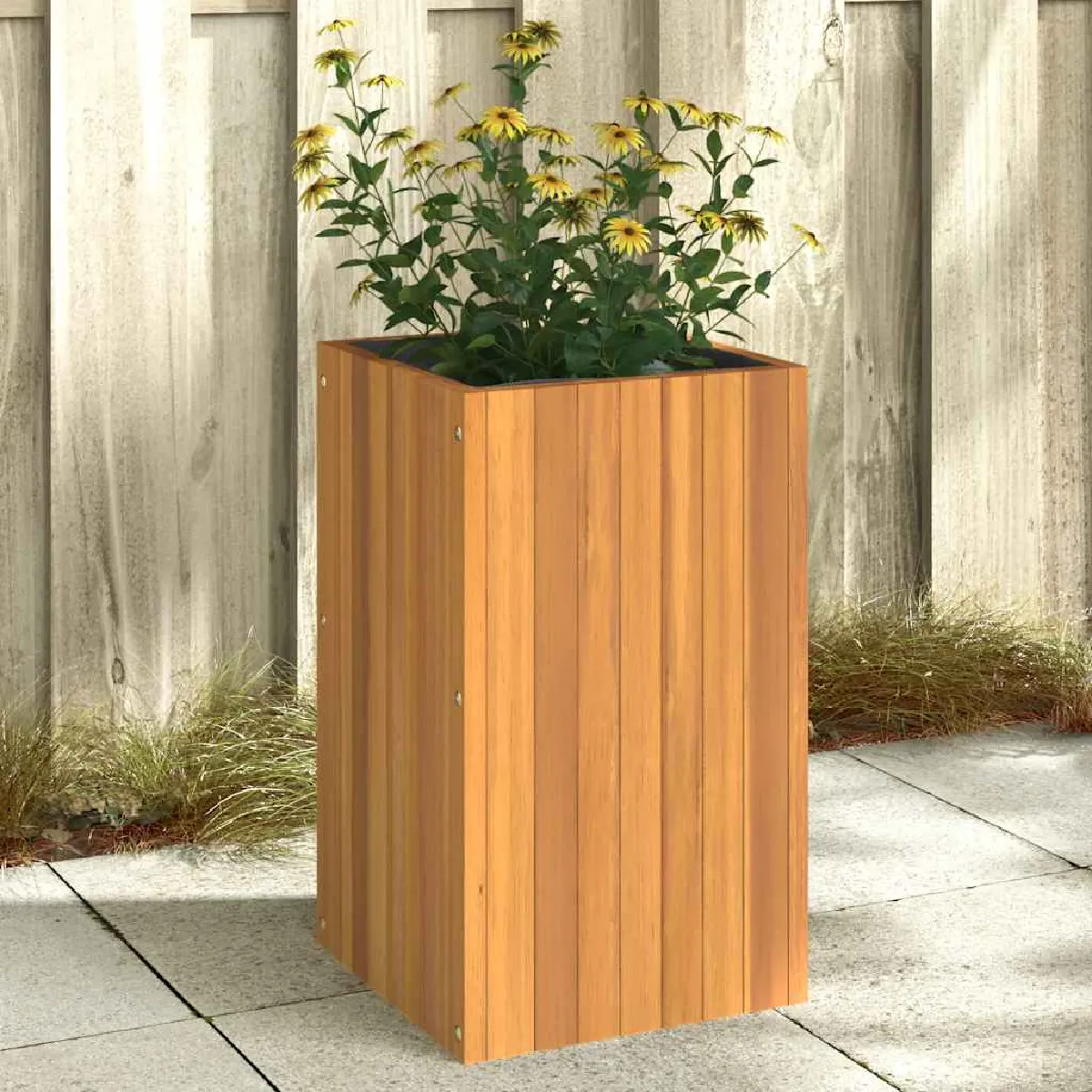 vidaXL Jardinière bois d'acacia 35x35x60 cm