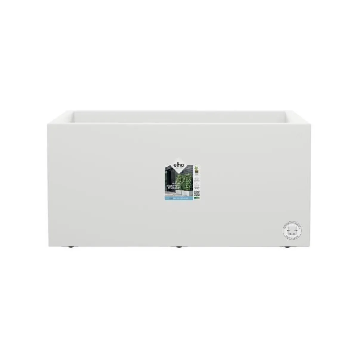 Non Communiqué Blanc Jardinière Rectangle En Plastique 60 X 30 Cm Elho Vivo Long - Image 3