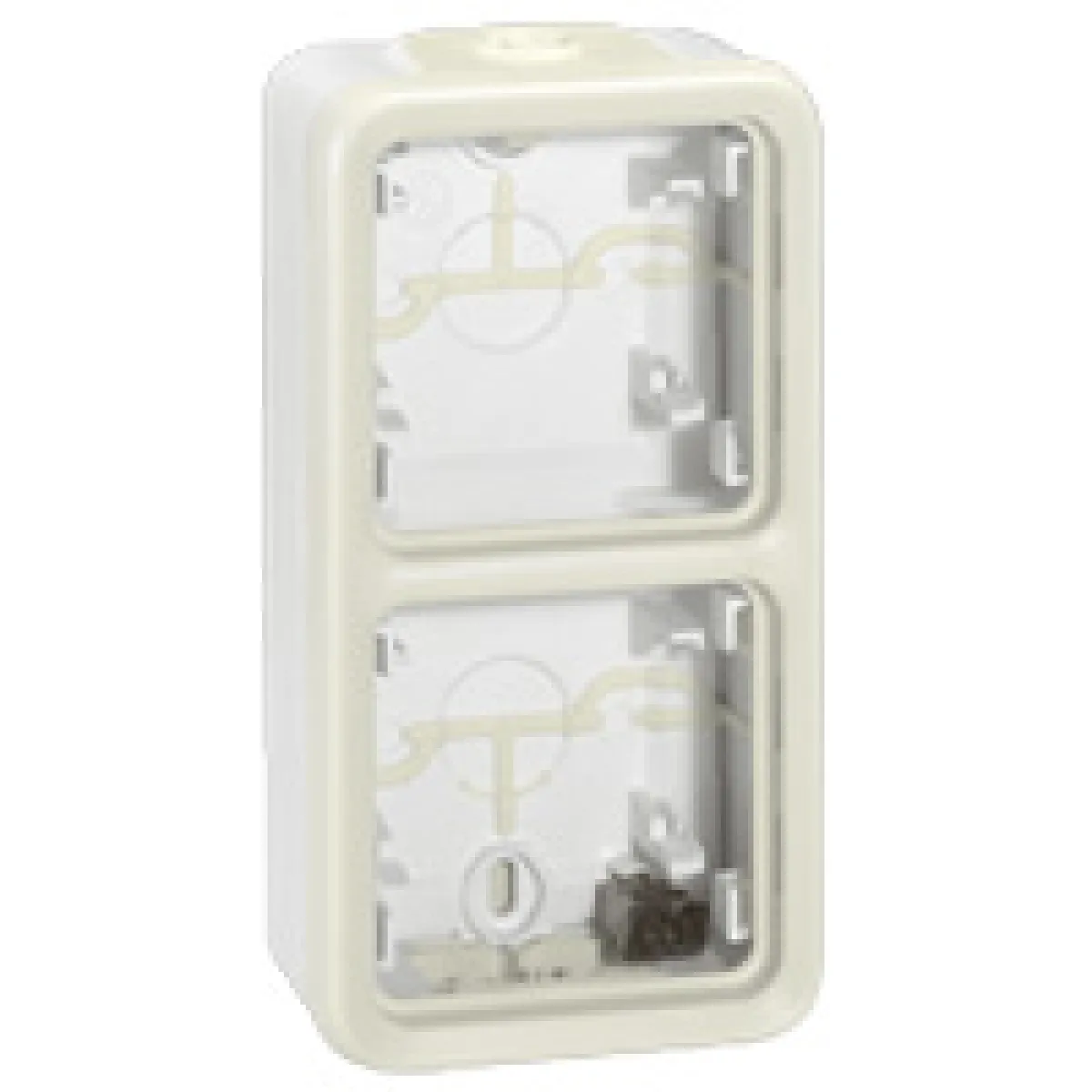 Legrand Claire/Blanc Boîtier Étanche Plexo À Embouts 2 Postes Verticaux Composable 069691 - Image 3