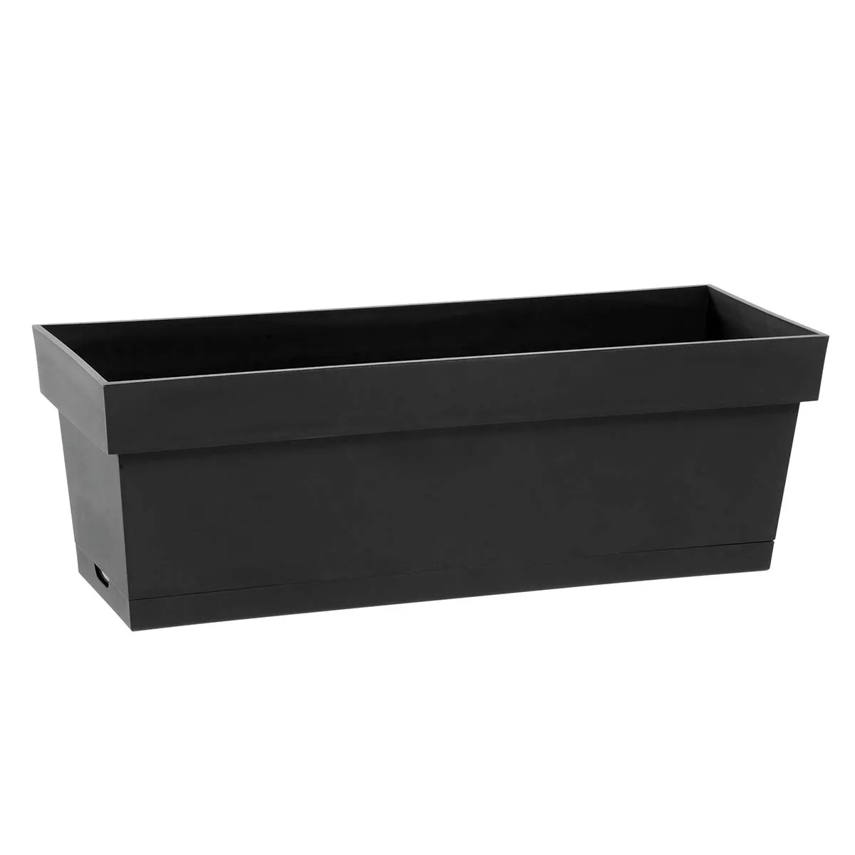 Eda Gris Jardinière Toscane + Plateau Clipsé 50 X 18 X 16,7 Cm - 30 L - Anthracite - Image 3