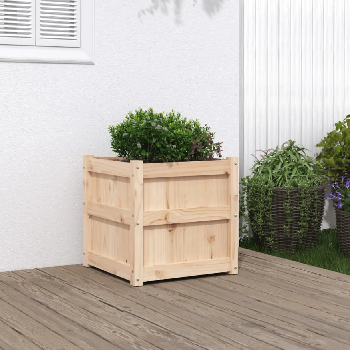 VidaXL Jardinière bois massif - vue 2