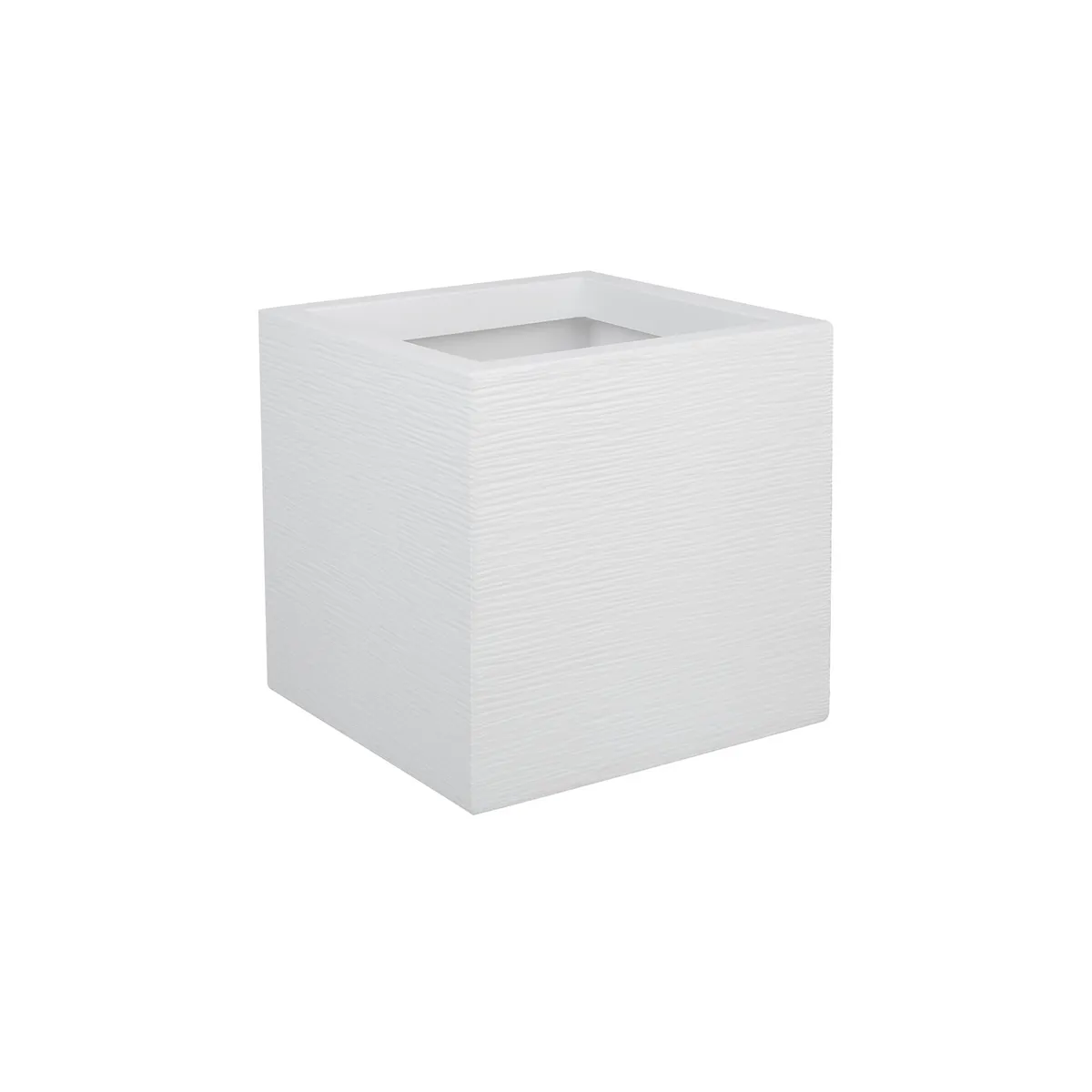 Eda Pot De Fleur Carré Graphit Upblanc Cerusé - Image 2