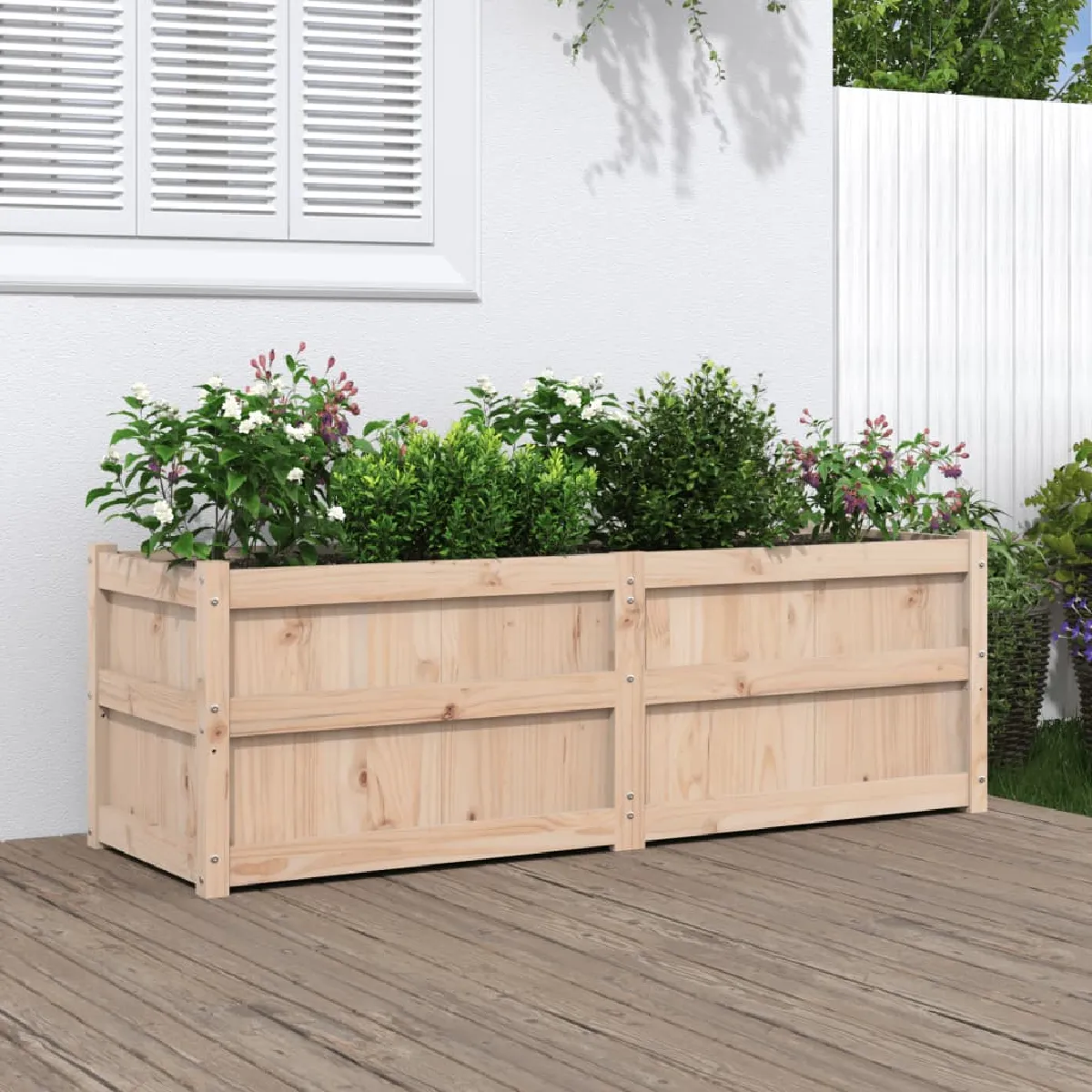 vidaXL Jardinière 150x50x50 cm Bois de pin