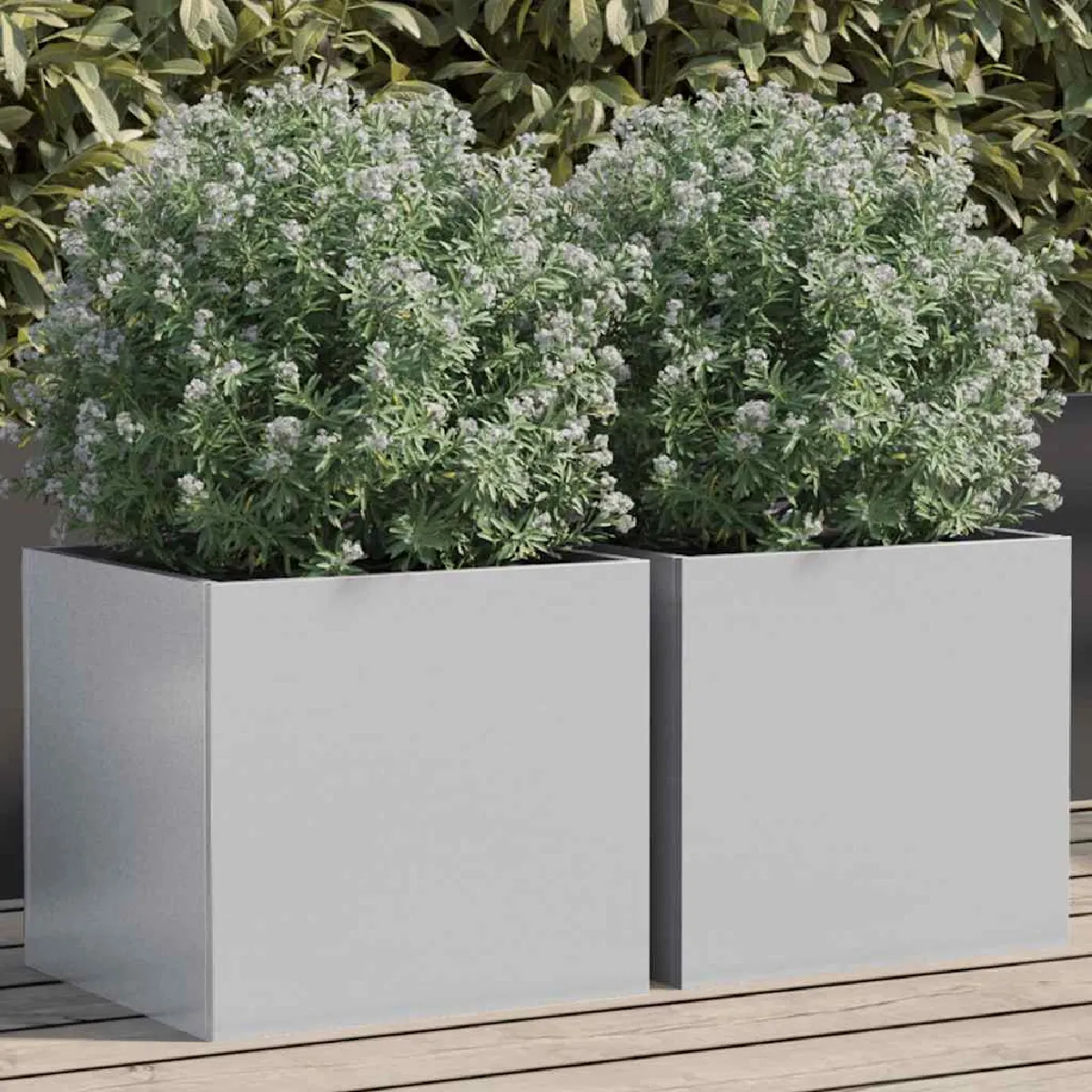 vidaXL Jardinières 2 pcs Lits Surélevé Bacs à Fleurs Pots de Plantes Boîtes à Fleurs Jardin Patio Terrasse 841546 - vue 2