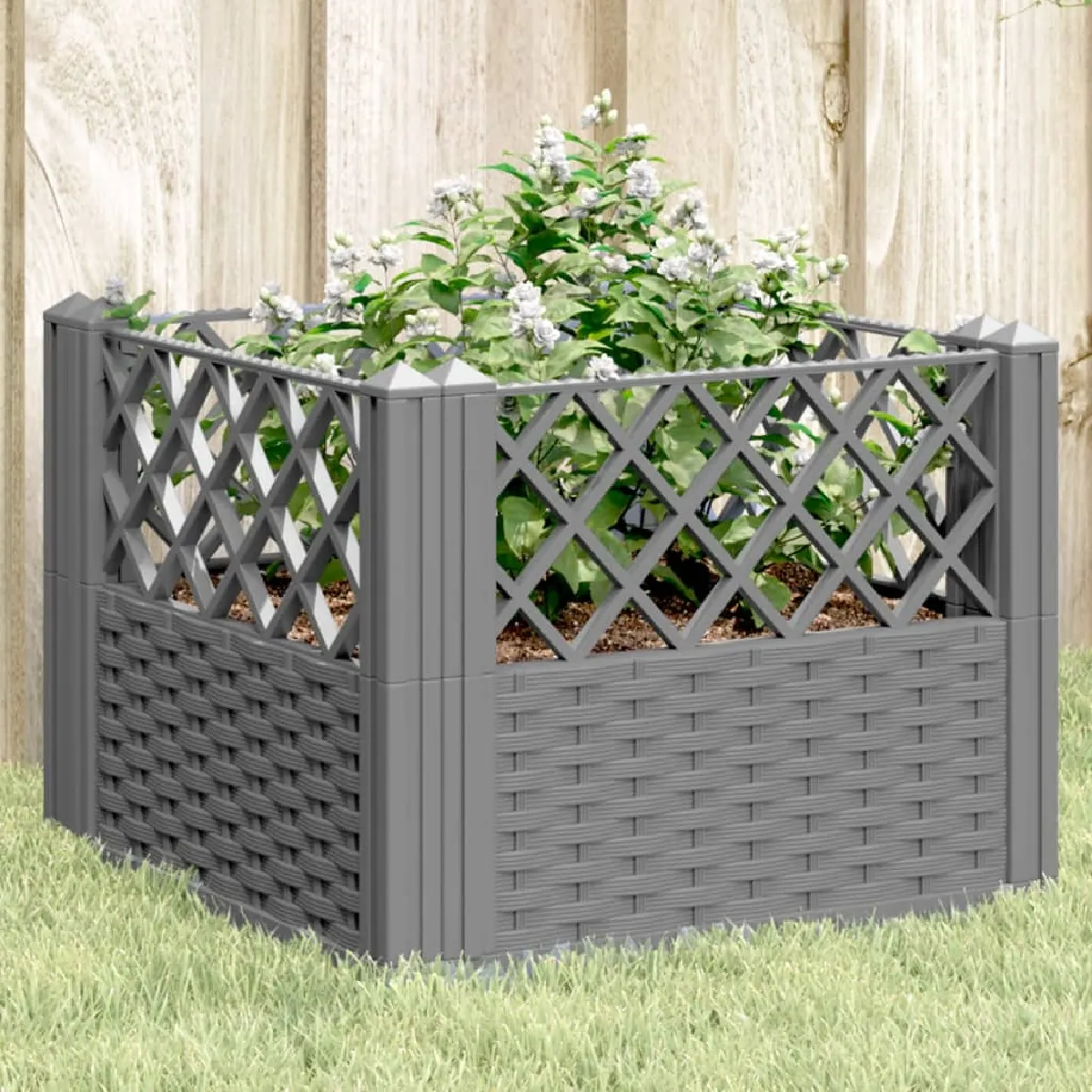 VIDAXL - Jardinière - 43,5x43,5x43,5 cm - Gris Clair - Image 3