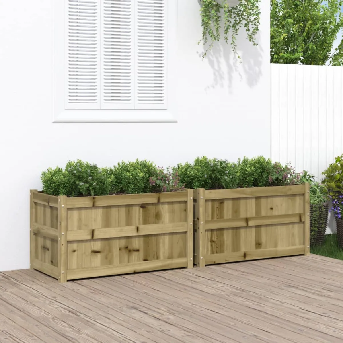 Vidaxl Jardinières - Bois Imprégné