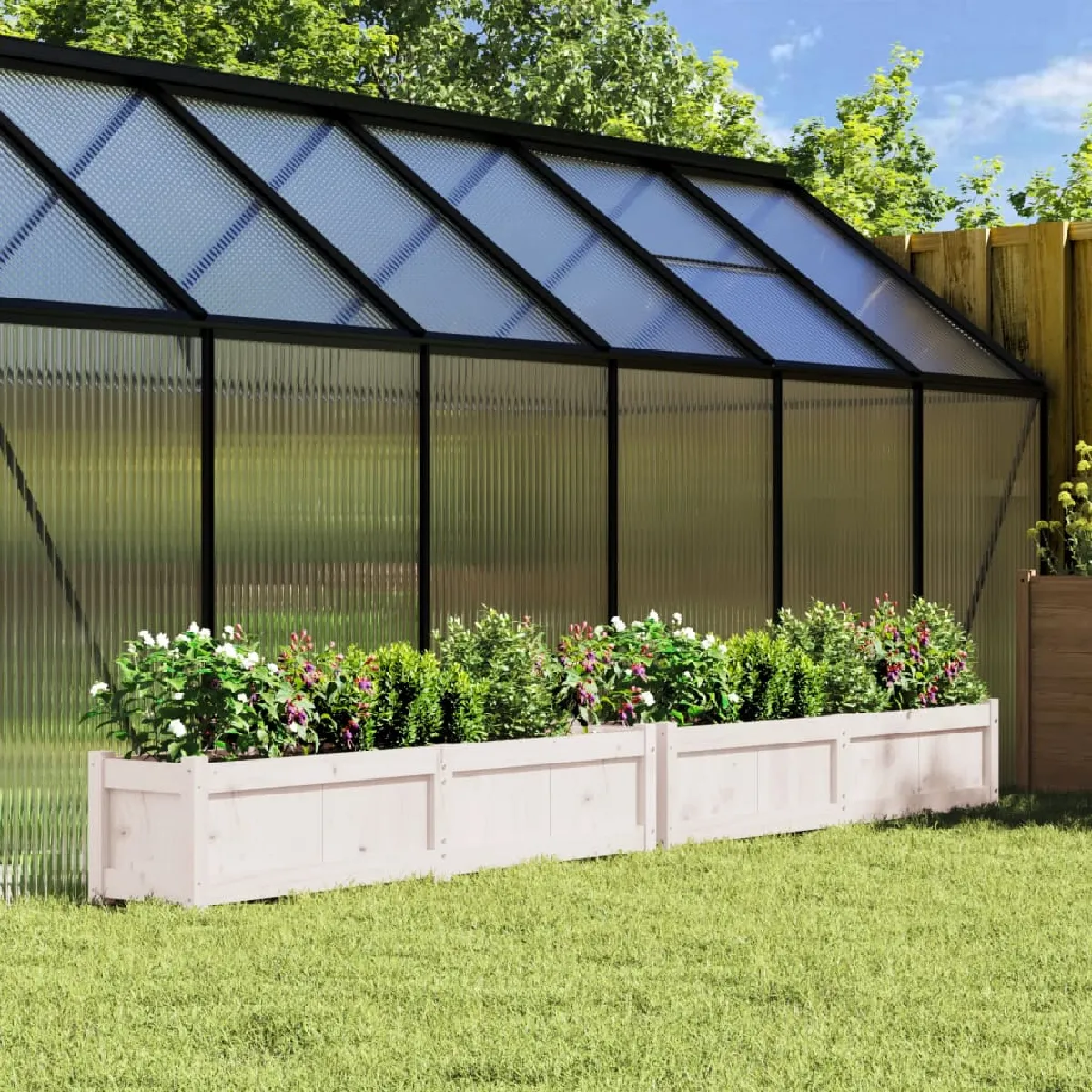 vidaXL Jardinières 2 pcs Bois de Pin Massif - vue 1