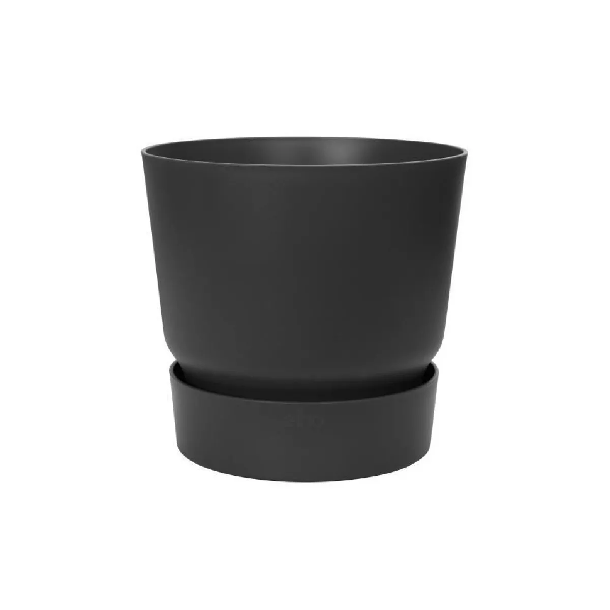 Elho Noir Greenville Round Pot De Fleurs