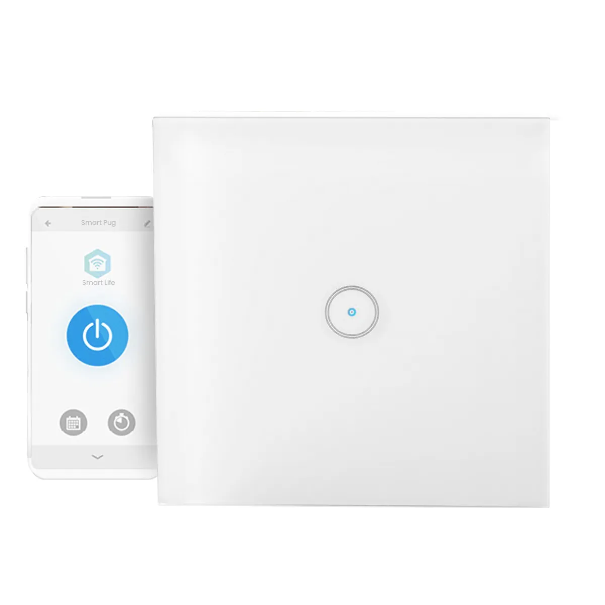 Nedis Blanc Interrupteur D'éclairage Intelligent Wi-Fi - Simple