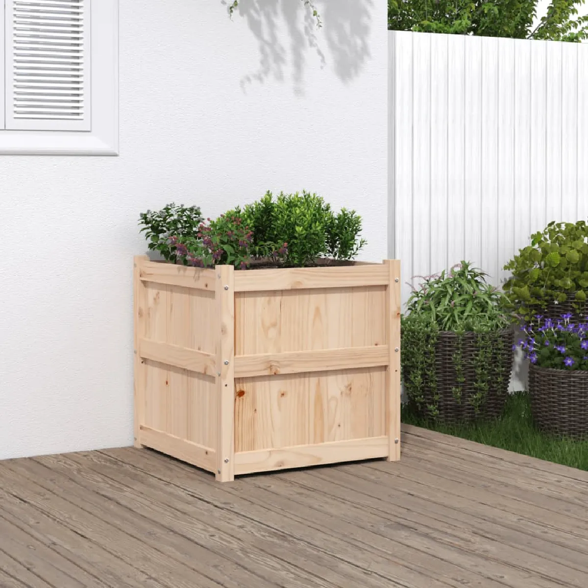 vidaXL Jardinière d'extérieur Bois de pin