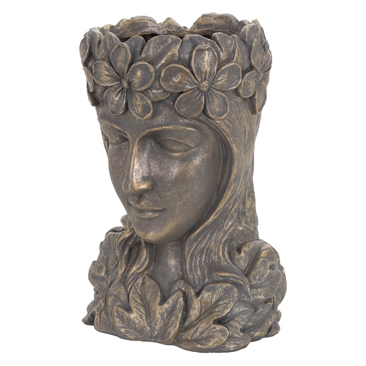 Ml design pot de fleurs tête de déesse
