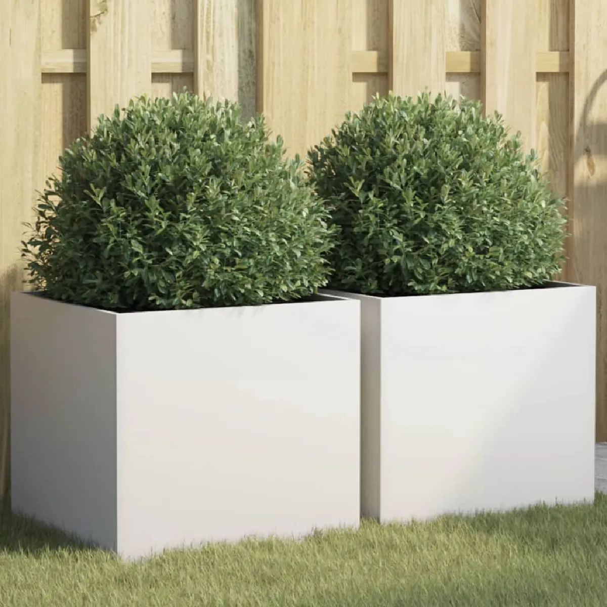 vidaXL Jardinières Lot de 2 Acier 42x40x39