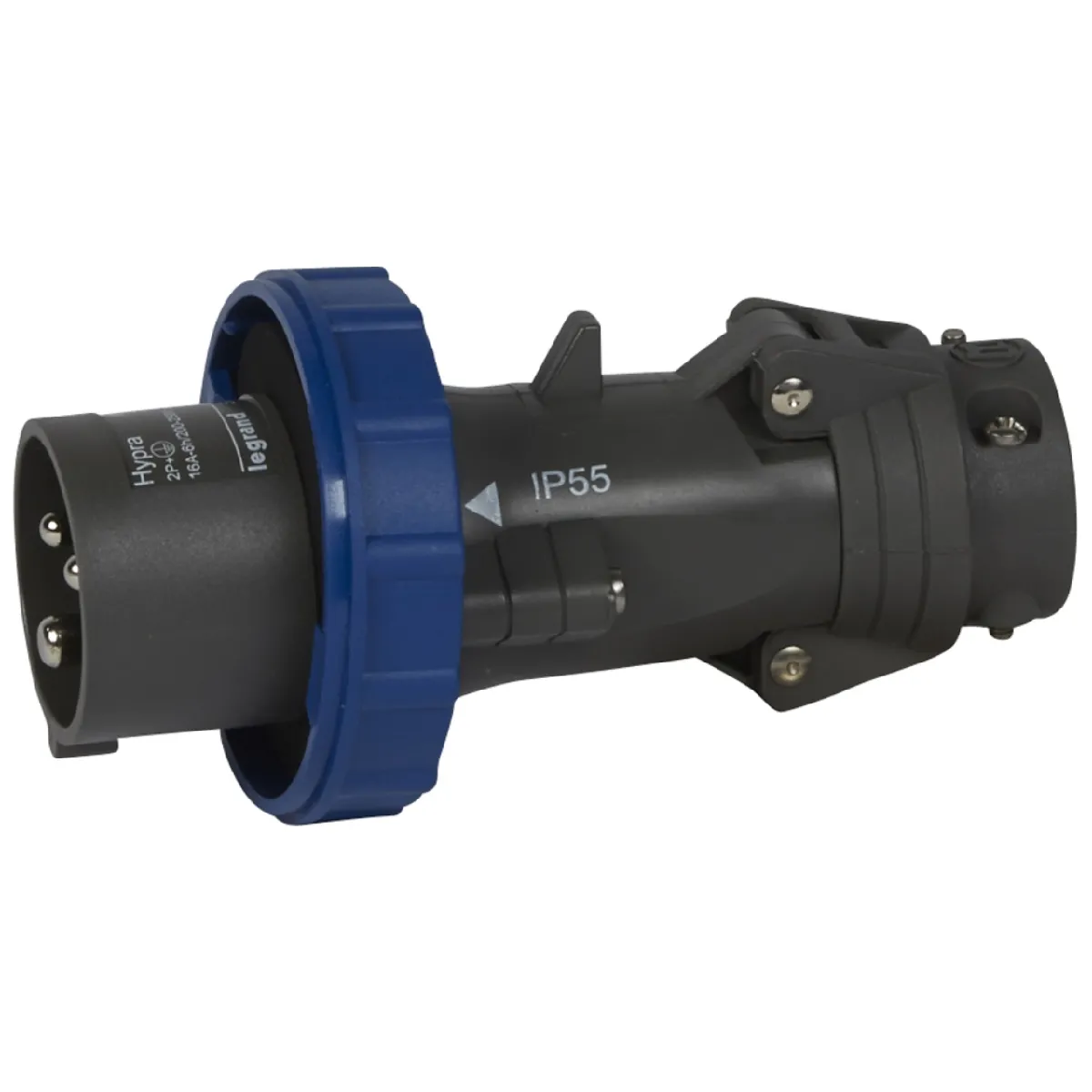 Legrand Hypra - Fiche Droite Mâle - 16A - 2P+T - IP55 - Bleu - Image 3
