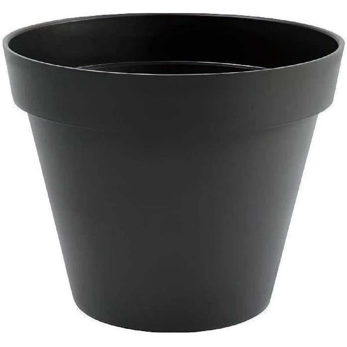 Eda Plastiques Gris Toscane - Pot Rond 47,5 X 48 Cm - Anthracite