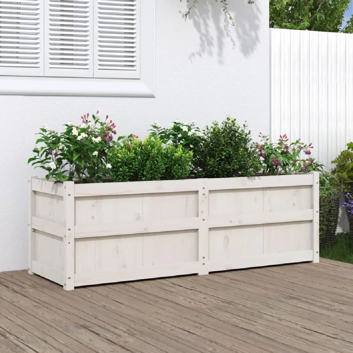 Vidaxl Blanc Jardinière
