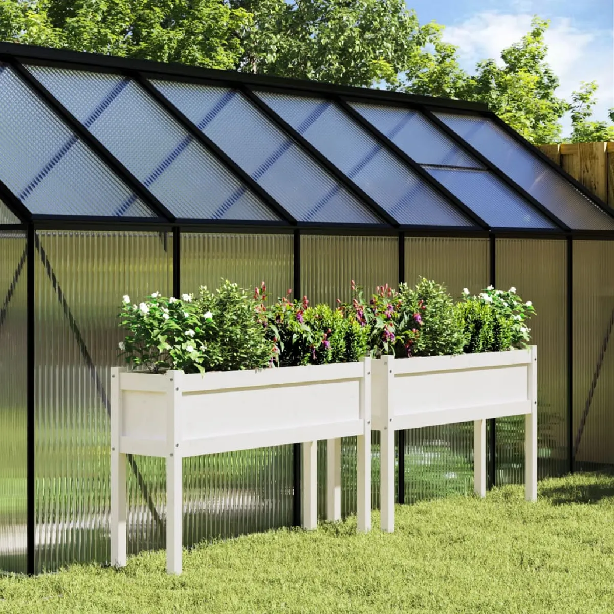 vidaXL Jardinières avec pieds