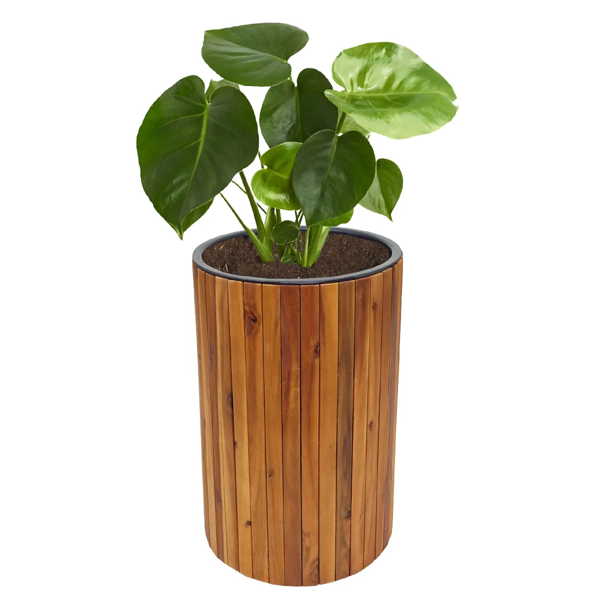 Mendler Marron Jardinière Ronde