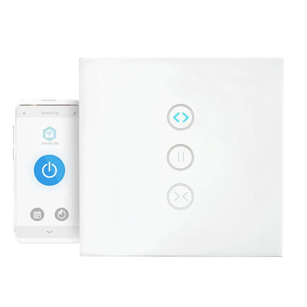 Nedis Interrupteur Mural Intelligent Wi-Fi - Contrôleur De Rideaux, Volets Ou Stores