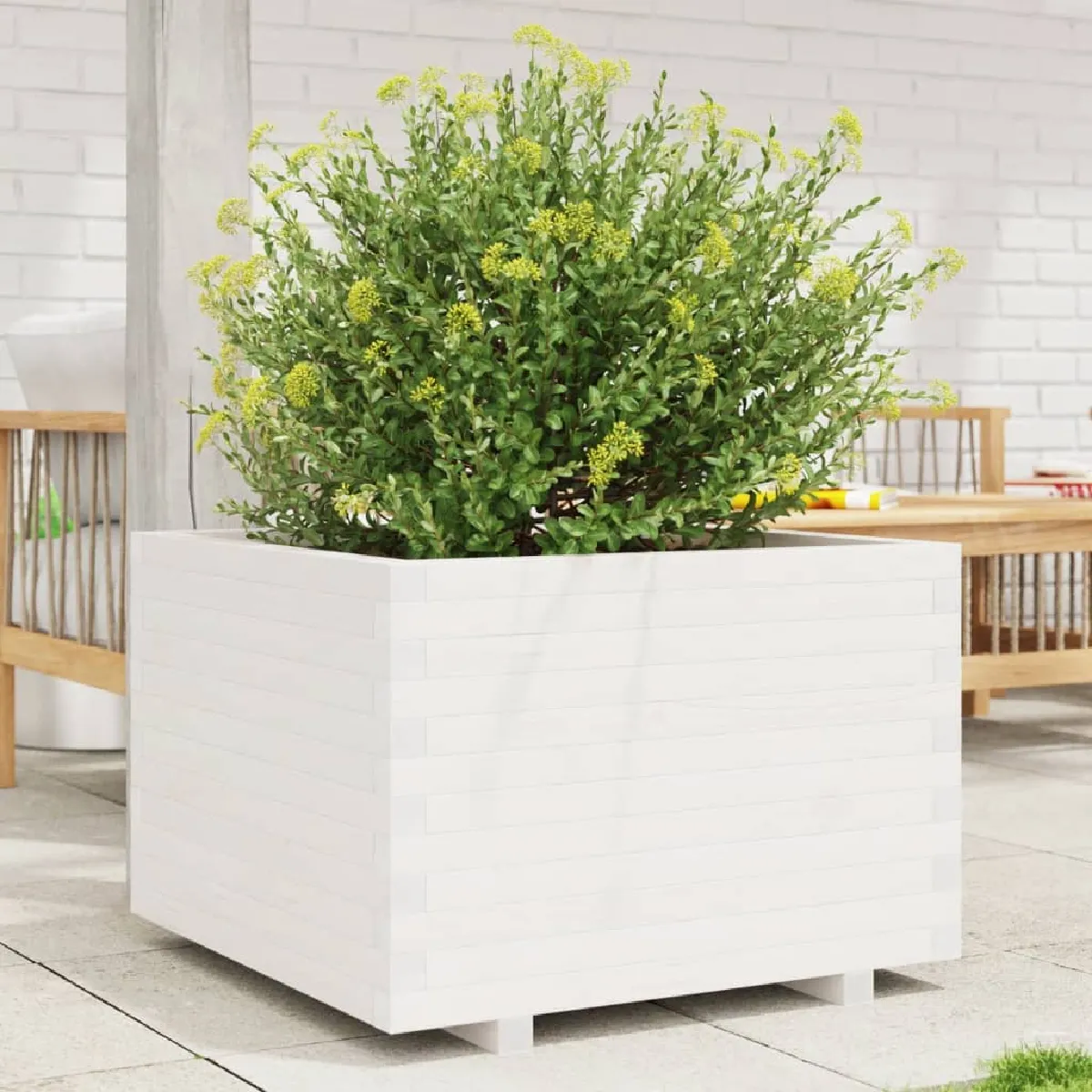 Vidaxl Blanc Jardinière