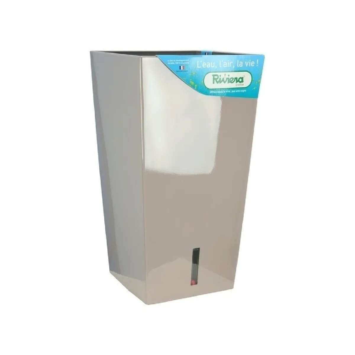 RIVIERA Pot de fleurs carré Eva New en plastique 28 x 28 x H 52 cm 31 - vue 3