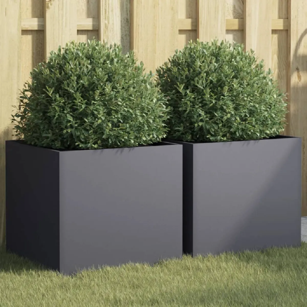 vidaXL Jardinières 2 pcs Acier