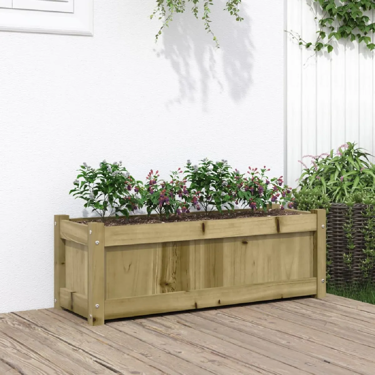 vidaXL Jardinière Extérieur Pin 837457
