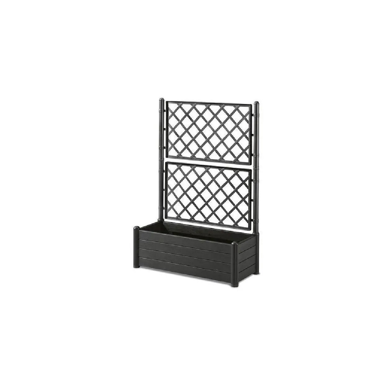 Bac à fleur Ethica rectangulaire 80 cm avec treillis