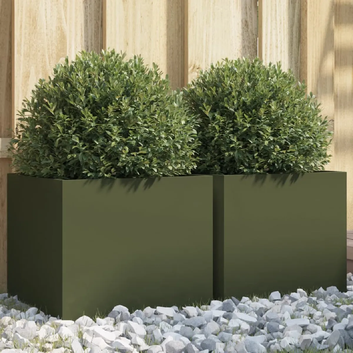 vidaXL Jardinières hexagonales acier 2 pcs 46x45 cm - vue 3