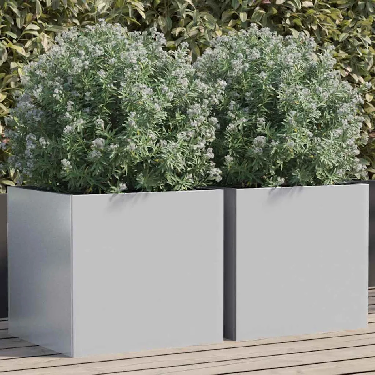 vidaXL Jardinières 2 pcs Lits Surélevé Bacs à Fleurs Pots de Plantes Boîtes à Fleurs Jardin Patio Terrasse 841558 - vue 2