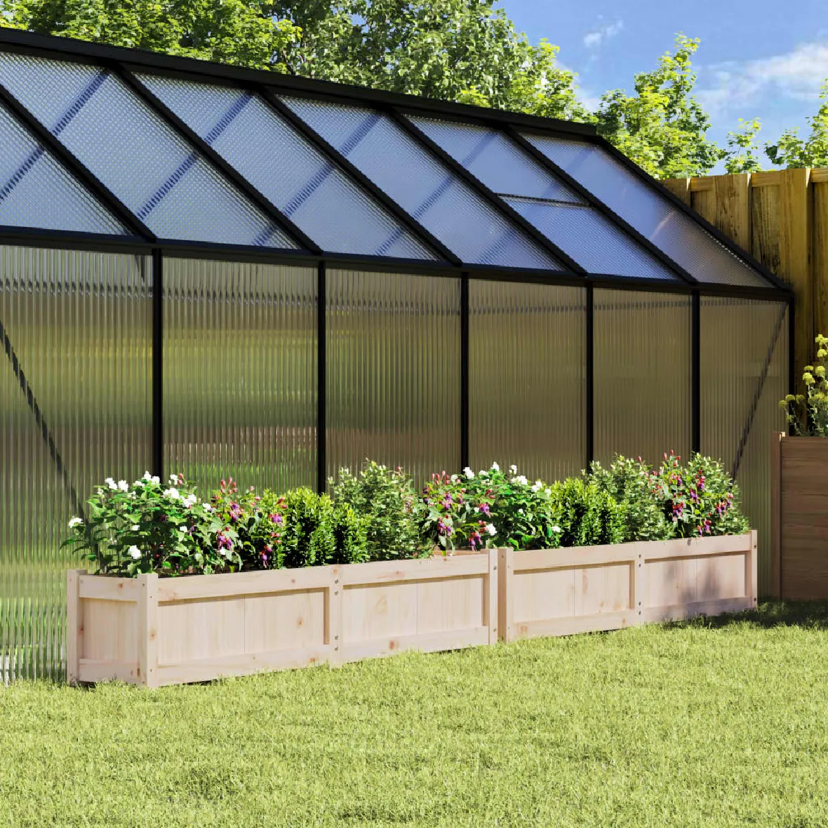 vidaXL Jardinières 2 pcs Bois de pin - vue 4