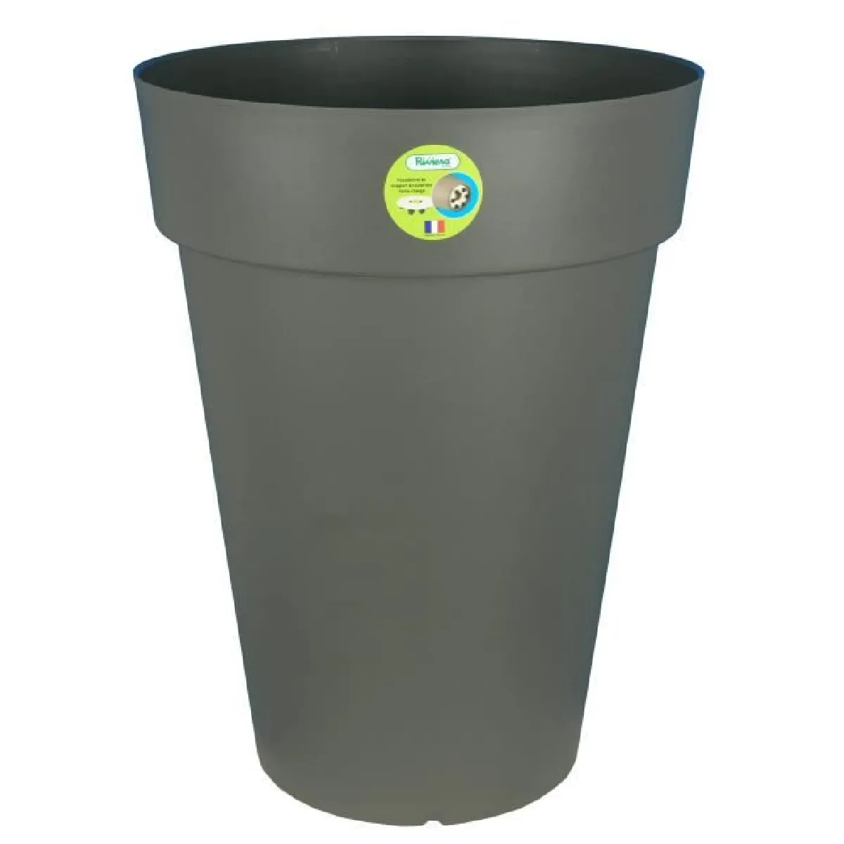 Riviera Gris Pot De Fleurs Rond