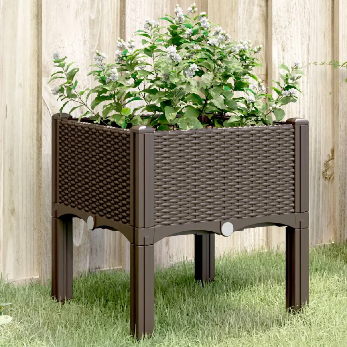 vidaXL Jardinière avec Pieds Lit Surélevé Bac à Fleurs Pot de Plantes Jardin Patio Terrasse Arrière cour Extérieur 367890 - vue 2