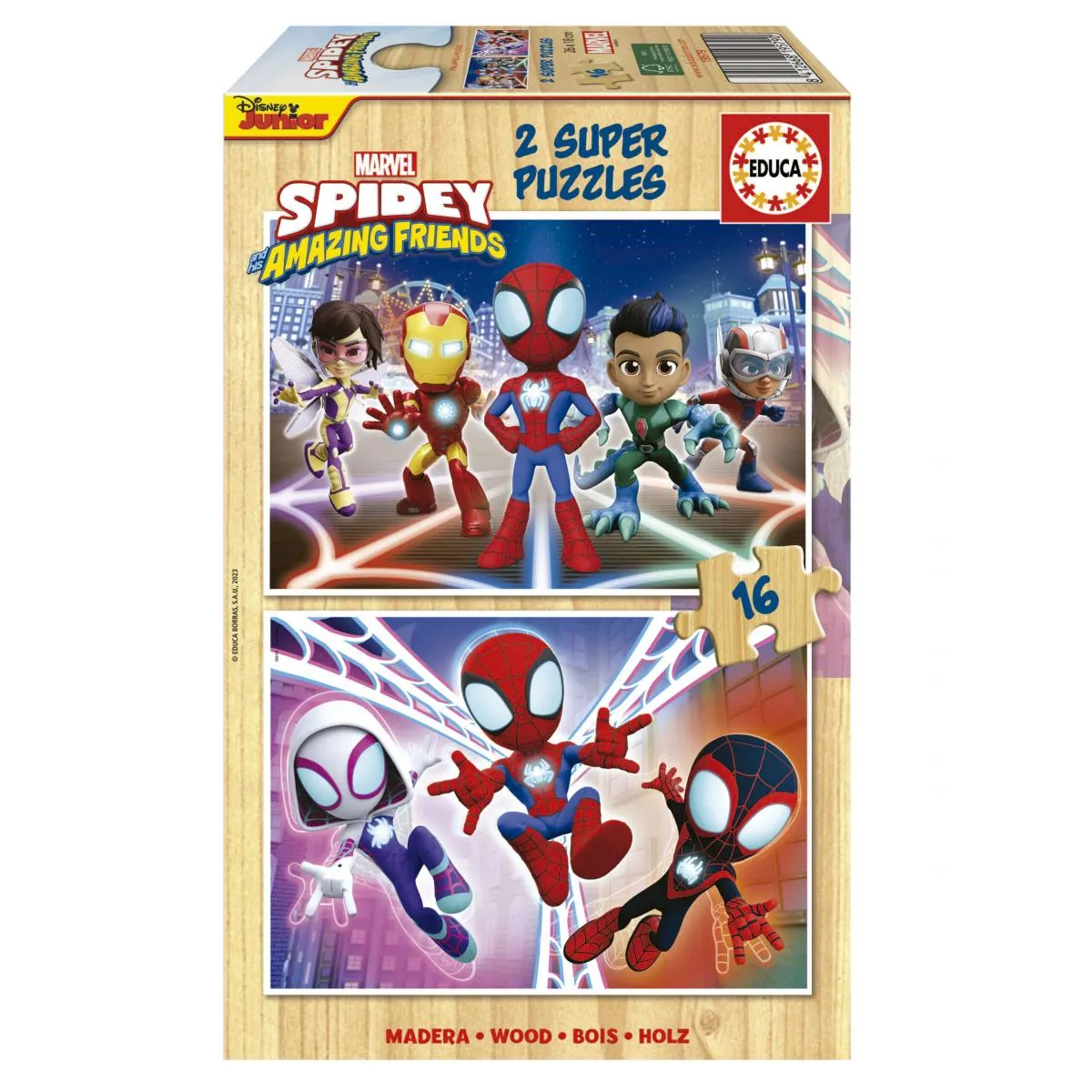 Educa Borras 2 X 16 Pièces Spidey Et Ses Amis