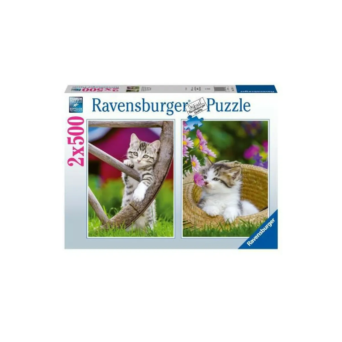 Ravensburger Puzzle 2x500 pièces Chatons à la campagne