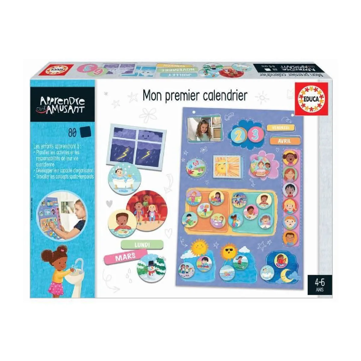 Educa - Jeu éducatif - Mon Premier Calendrier - Apprentissage du temps - Image 3