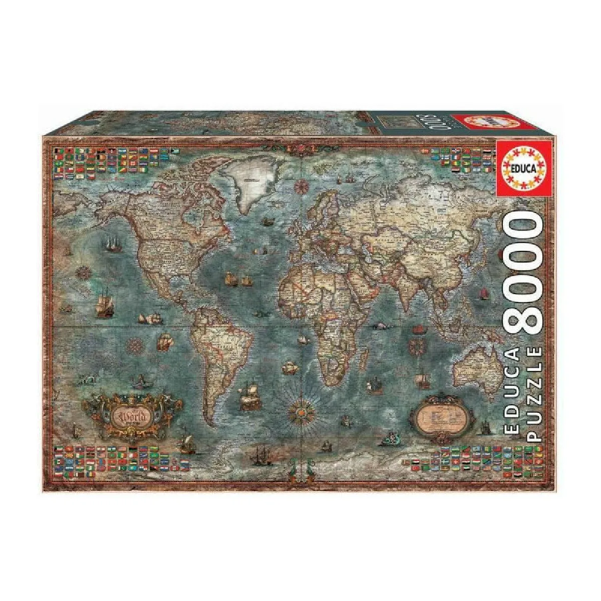 Educa Puzzle mappemonde historique 8000 pièces