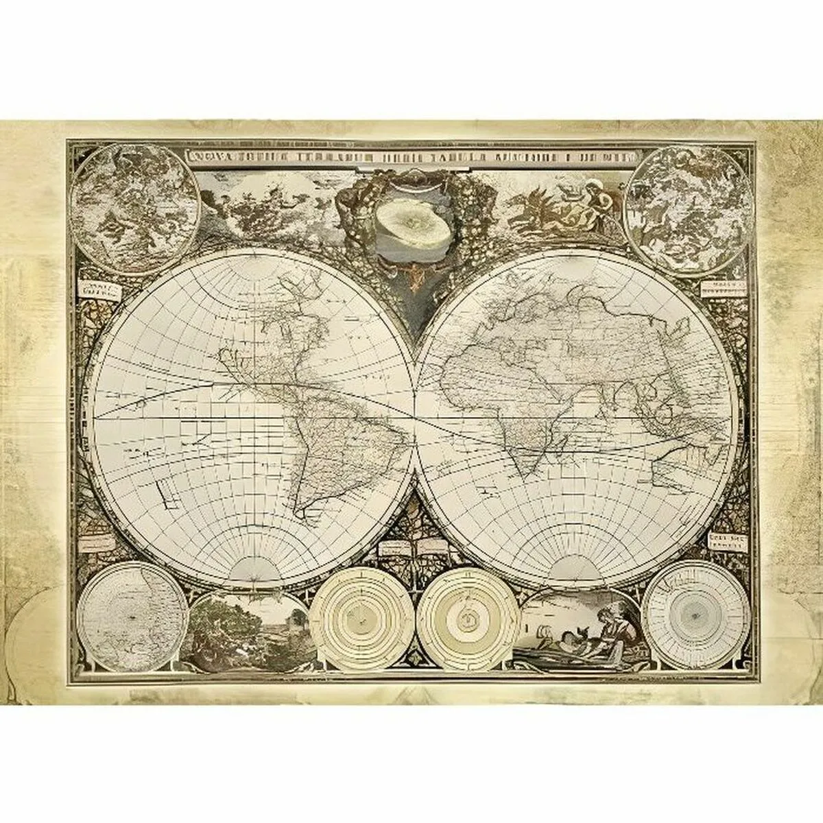 Schmidt spiele Puzzle adulte mappemonde historique - 2000 pièces